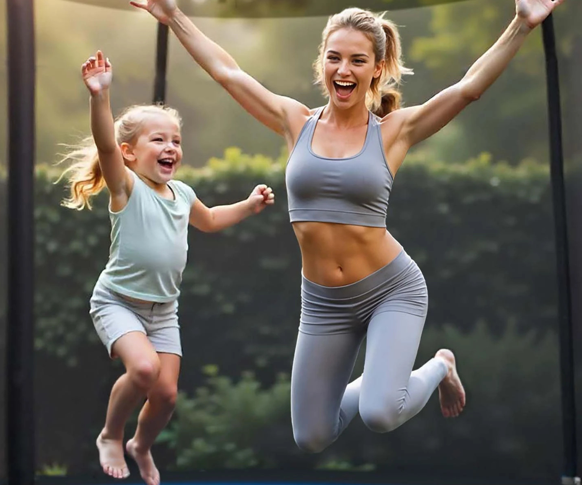 Batuudi hüppematt ja vedrude kaitsekate detailvaade