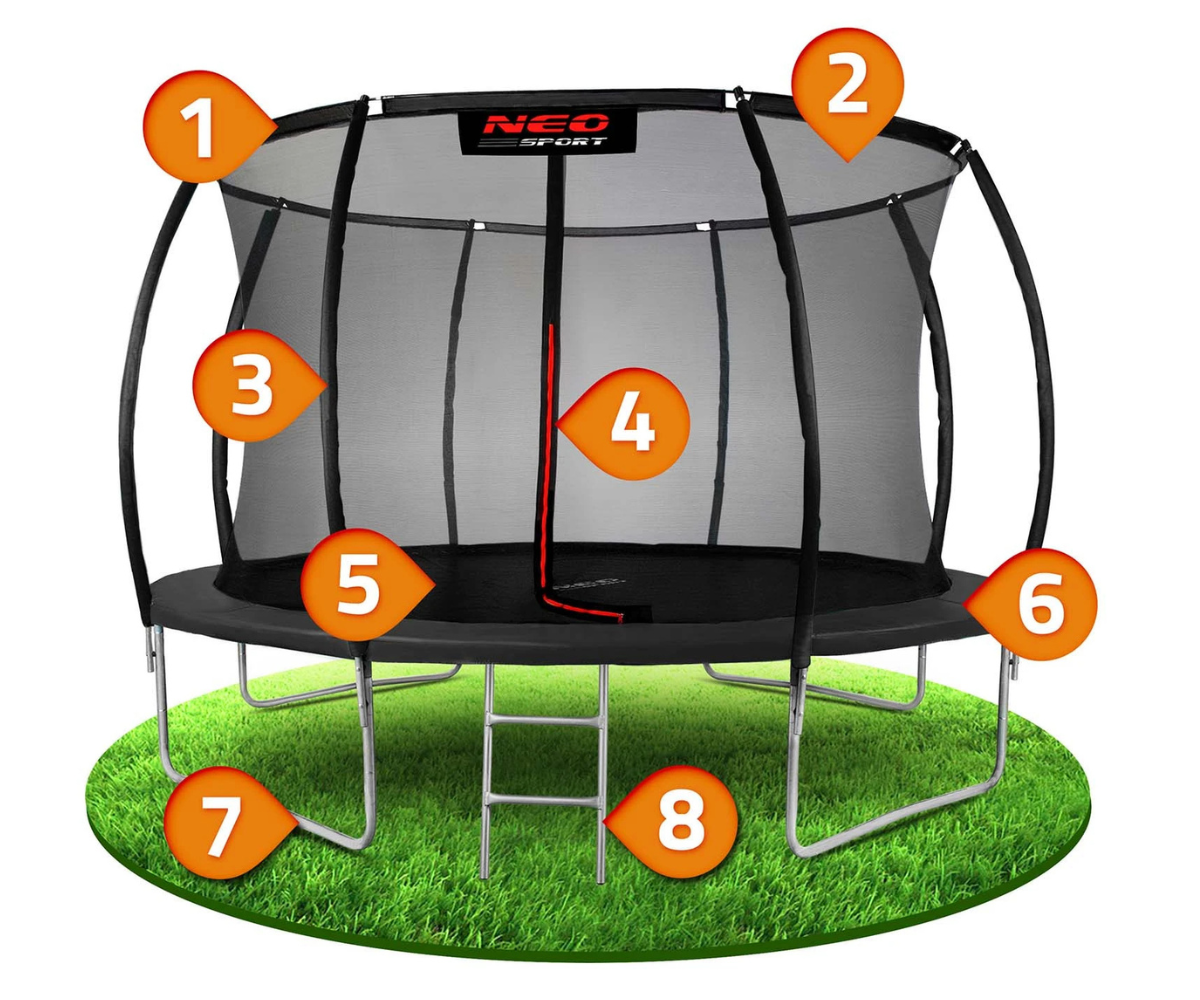 Neo-Sport batuut stabiilsete U-kujuliste jalgadega.