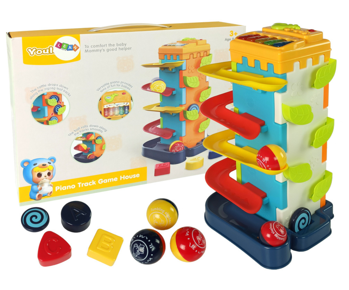 Arendav mänguasi palliraja ja klaveriga kujundite õppimiseks