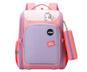 Laste koolikott ükssarviku motiiviga mugavaks igapäevaseks kandmiseks