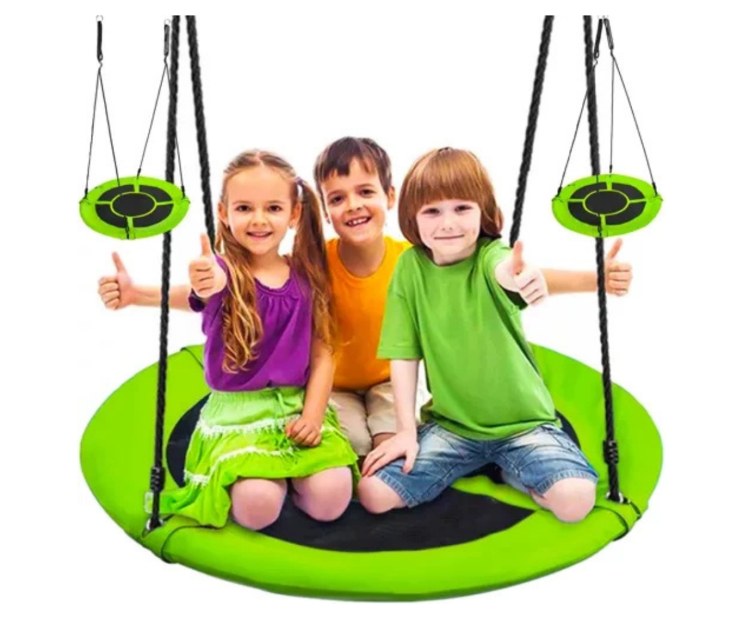 Ümmargune pesakiik 100 cm mugavaks kiikumiseks aias või mängualal