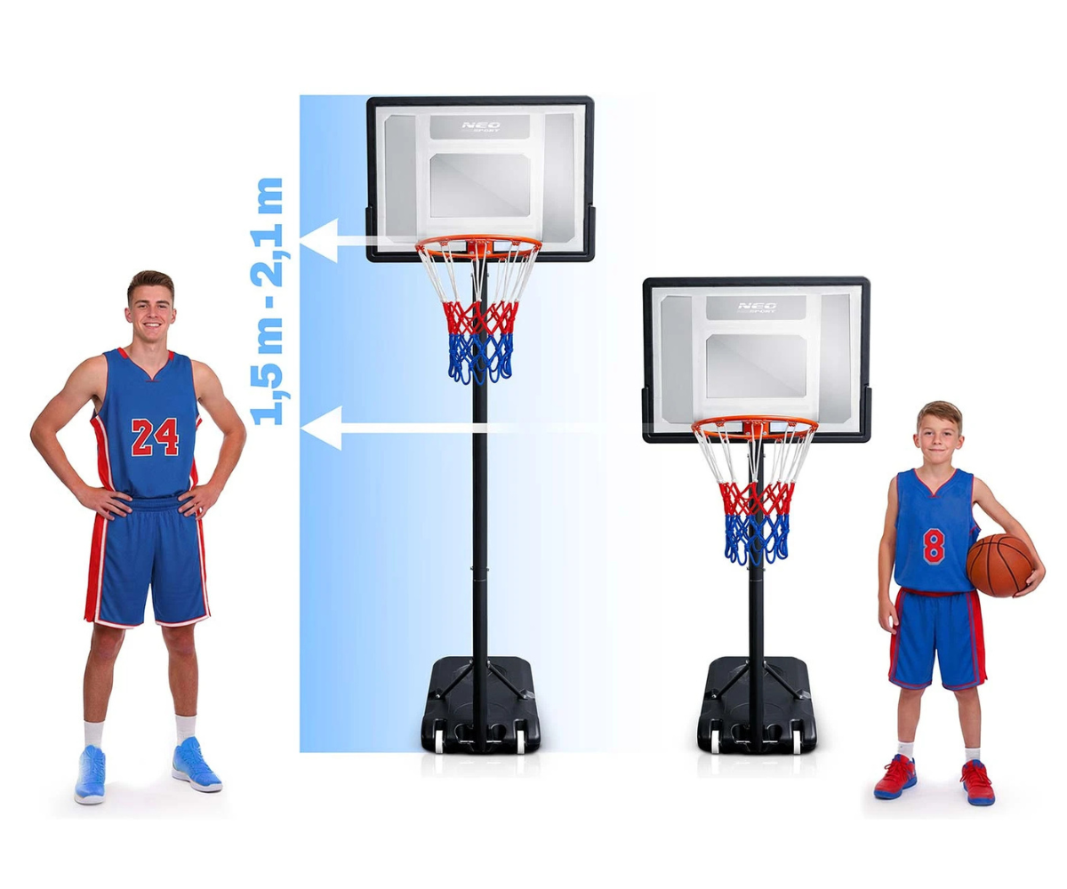 Neo-Sport NS-280 korvpallikorv realistliku põrkega korviplaadiga.