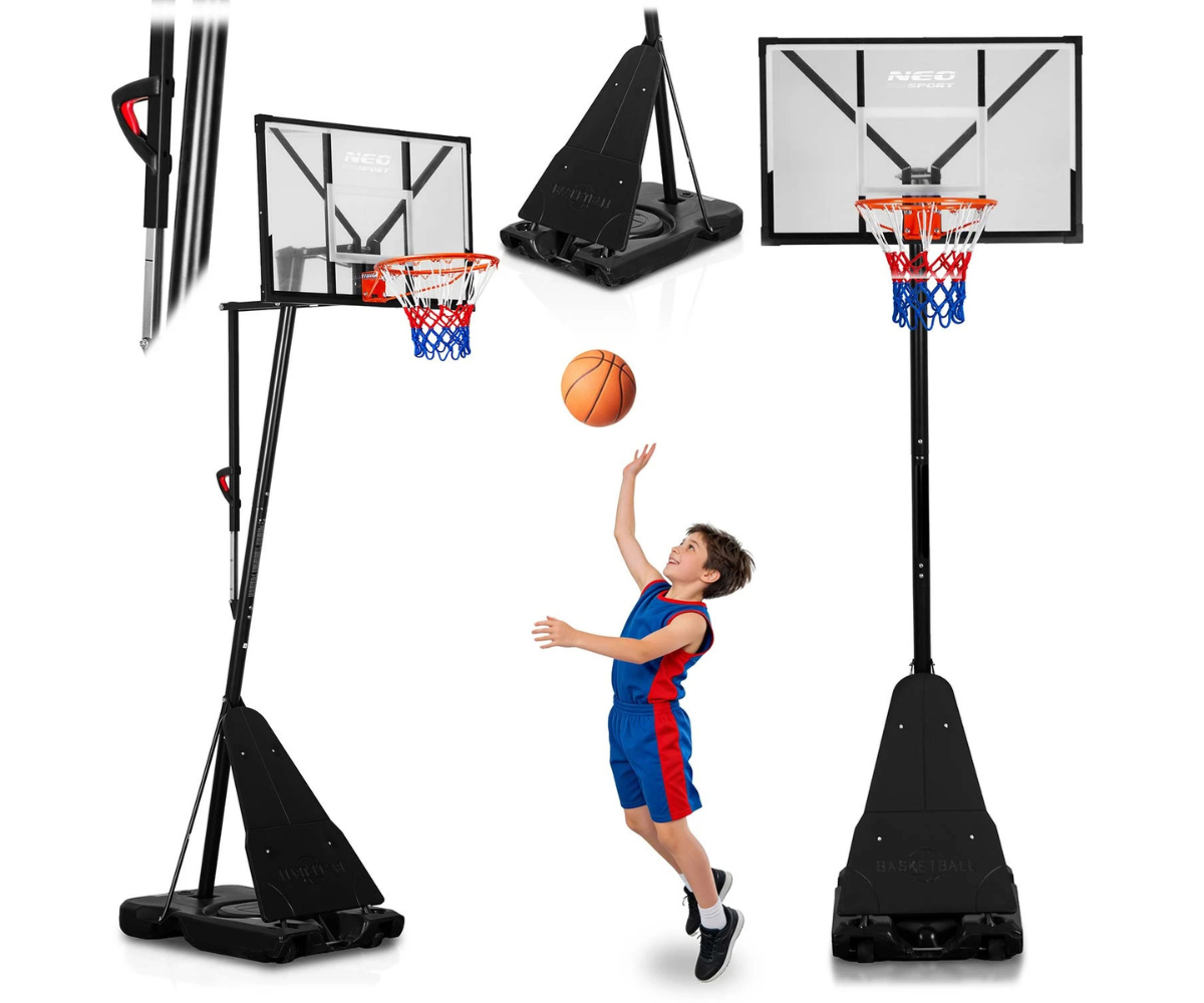 Neo-Sport NS-284 mobiilne korvpallikorv, lihtne paigaldada ja kasutada.