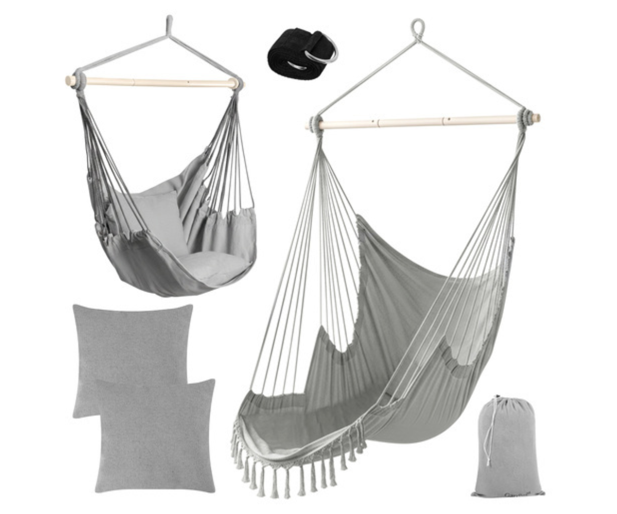 Ripptool patjade ja hoiukotiga aeda, rõdule või elutuppa