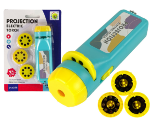 Lastele mõeldud sinine fotoprojektor harivaks ja lõbusaks mänguks