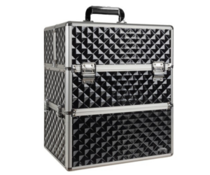 XL kosmeetikakohver Soulima 22529 musta ja hõbedase viimistlusega