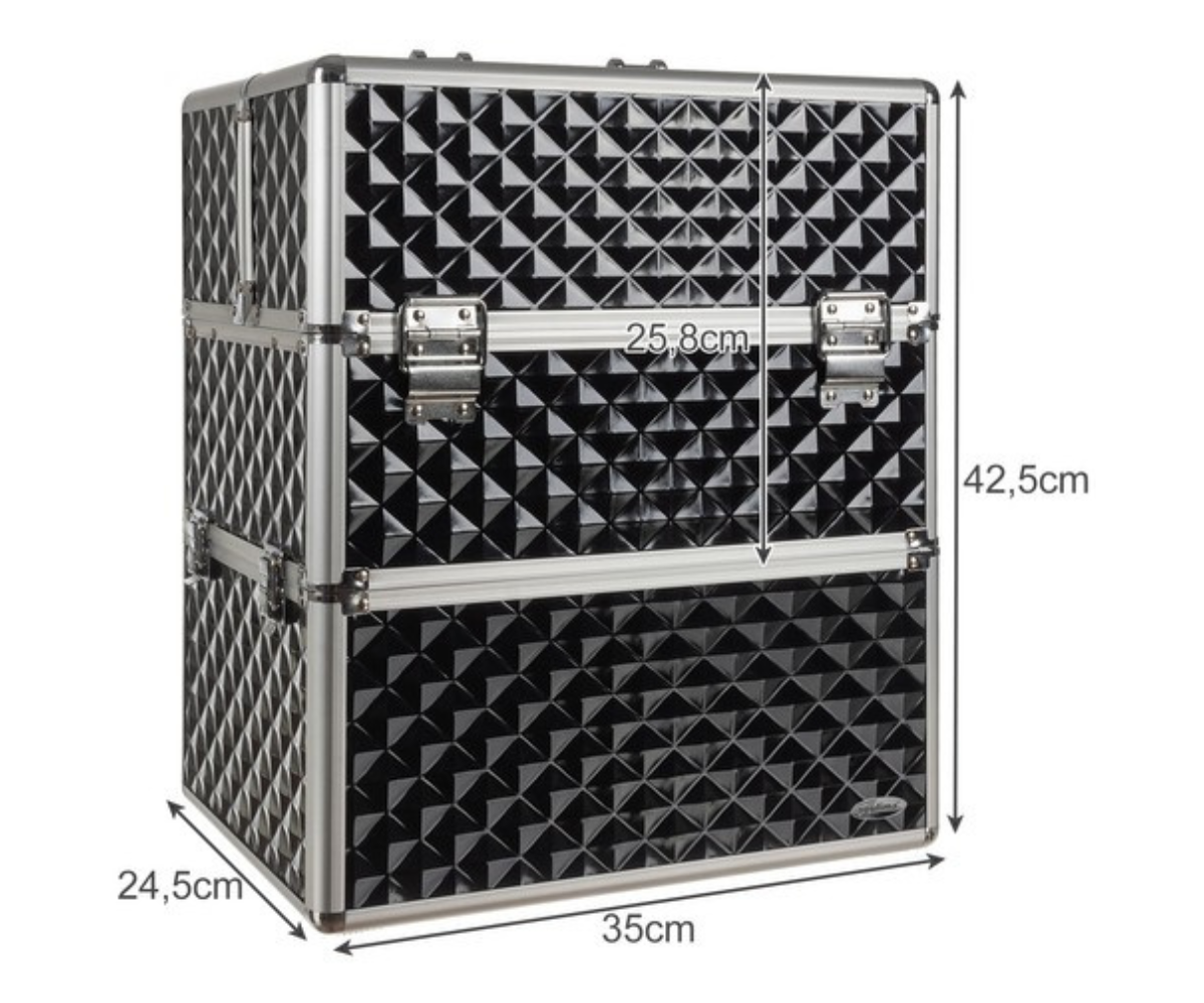 Soulima XL ilukohver kosmeetika, küünetarvikute ja aksessuaaride hoidmiseks