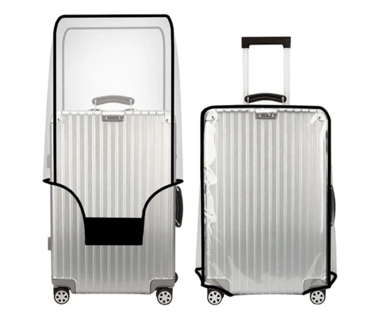 Hõbedane läbipaistev kohvrikate L – Trizand 23922, elegantne ja praktiline.