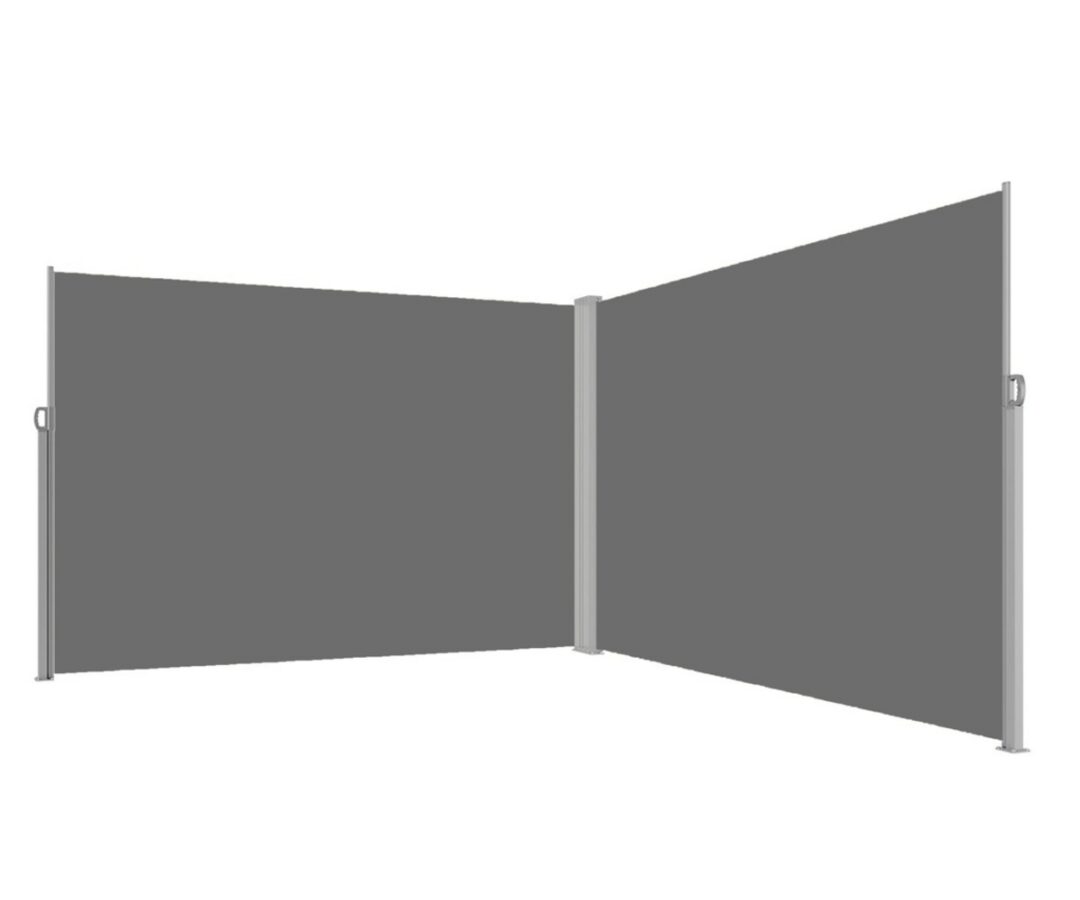 Külgmarkiis terrassile 180x620cm - hall, näidates külgvaadet.