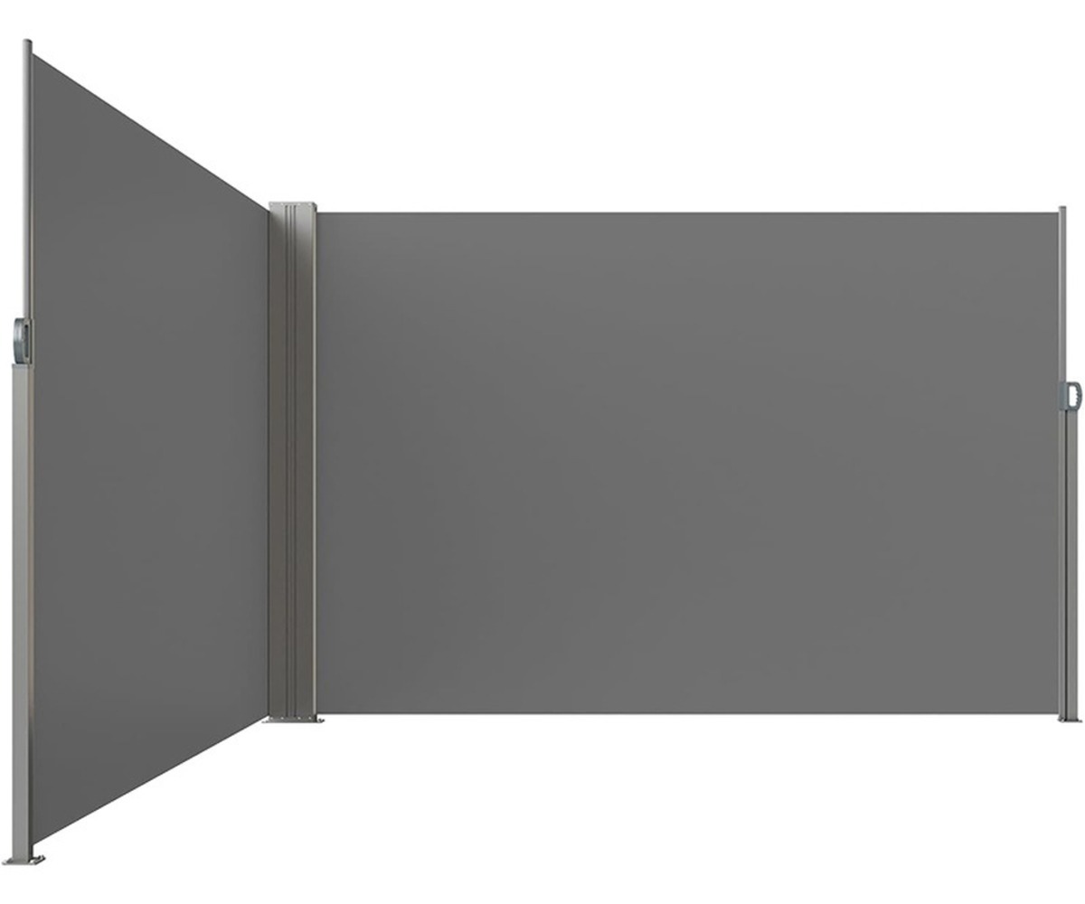 Külgmarkiis terrassile 180x620cm - hall, esikülg, vaade.