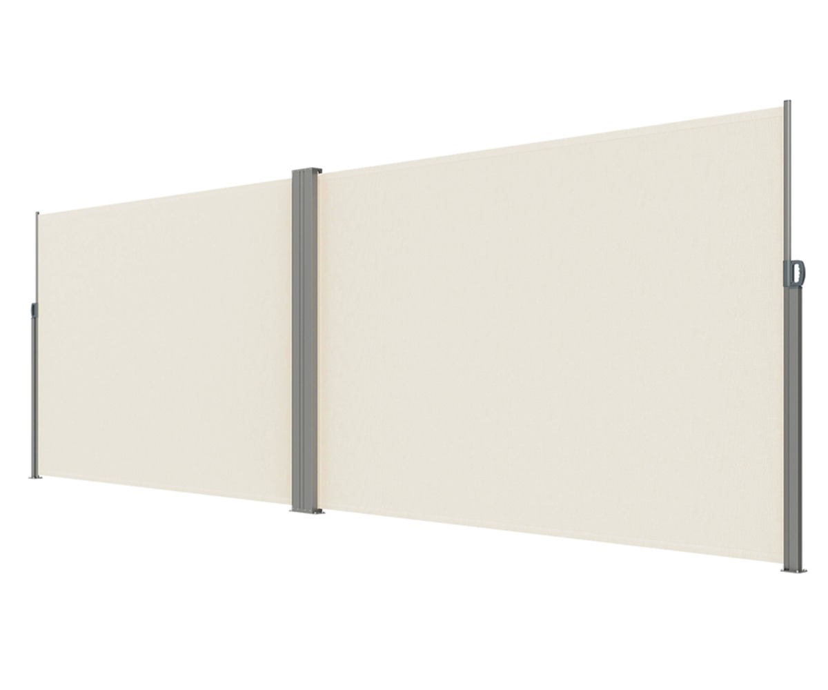Külgmarkiis terrassile 180x620cm - beež kahekordne sein