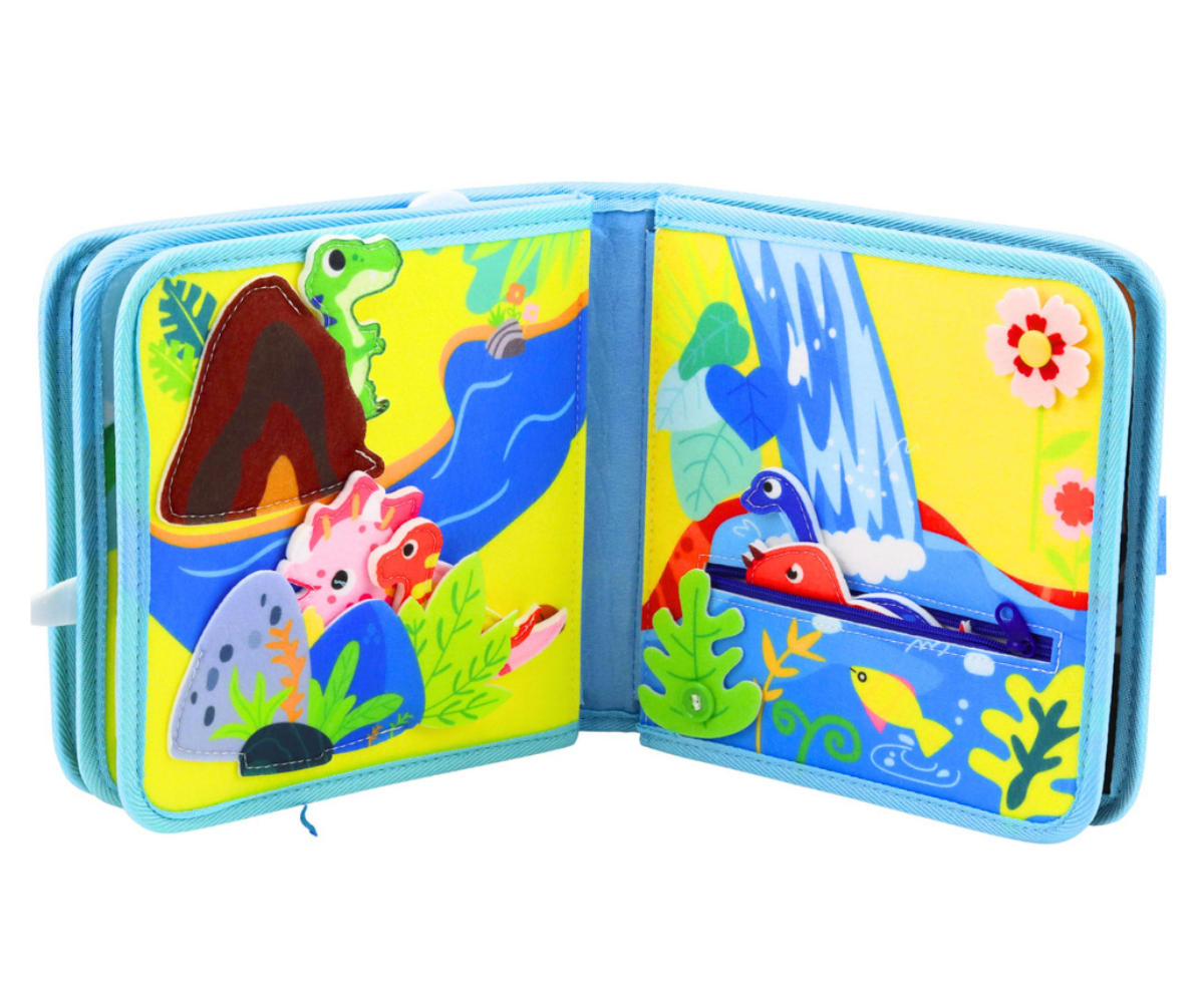 Sensoorne vildiraamat lapsele värvide ja kujundite õppimiseks