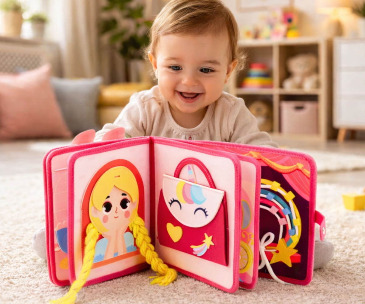 Vildist sensoorne õpiraamat lapsele printsessiteemaga