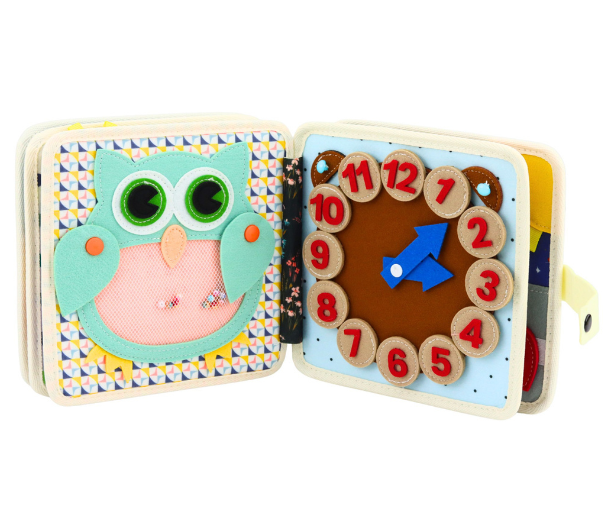 Sensoorne vildiraamat lapsele värvide ja kujundite õppimiseks