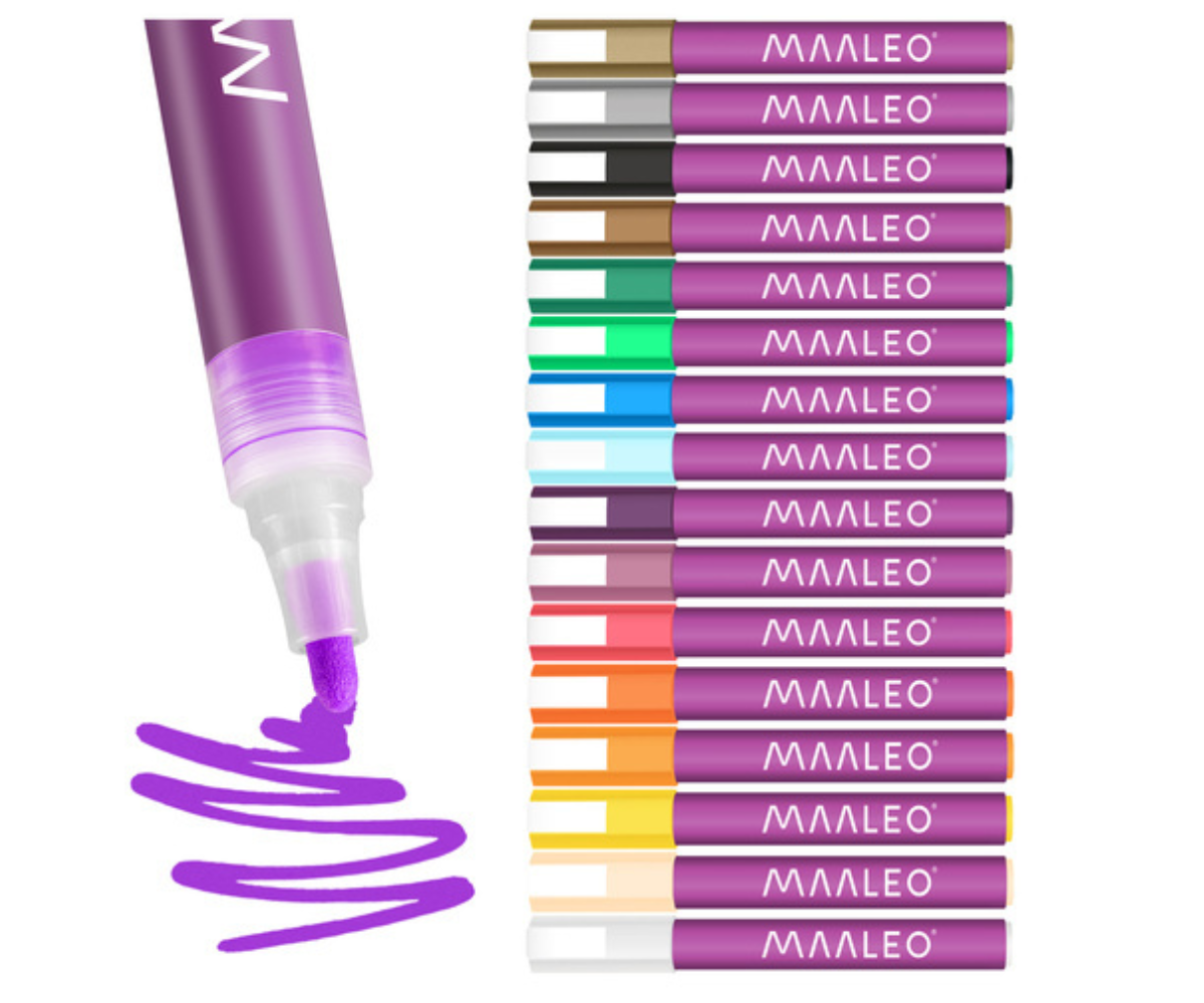 akrüülvärviga markerid keraamikale kividele ja tekstiilile