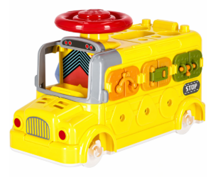 Arendav kruvitav buss tööriistadega lapsele