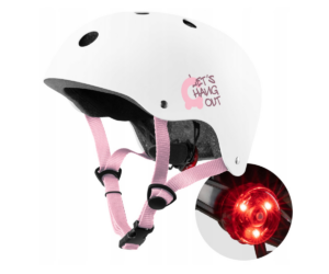 Laste kiiver tõukeratta ja jalgrattaga sõitmiseks valge