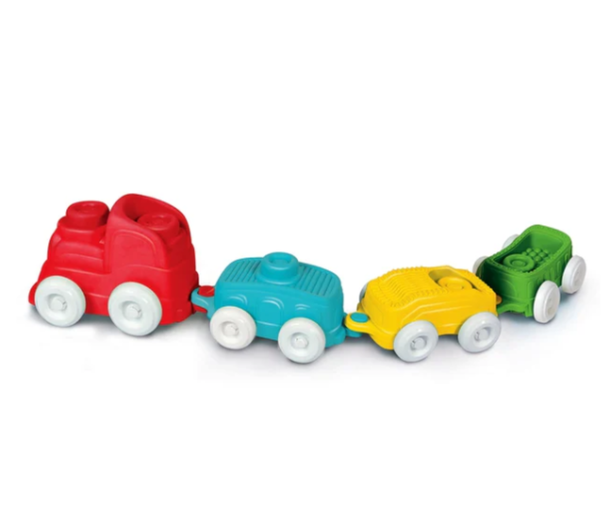 Clemmy pehmed klotsid rongiga väikelapsele mängimiseks