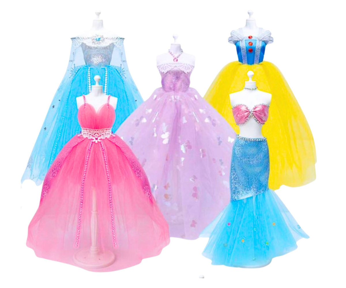 Nuku kleitide loomise komplekt kangaste ja aksessuaaridega