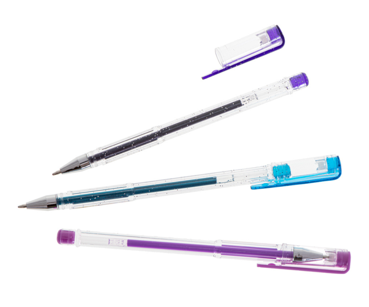 Geelpliiatsite komplekt 25tk glitter efektiga – värviküllane loovus