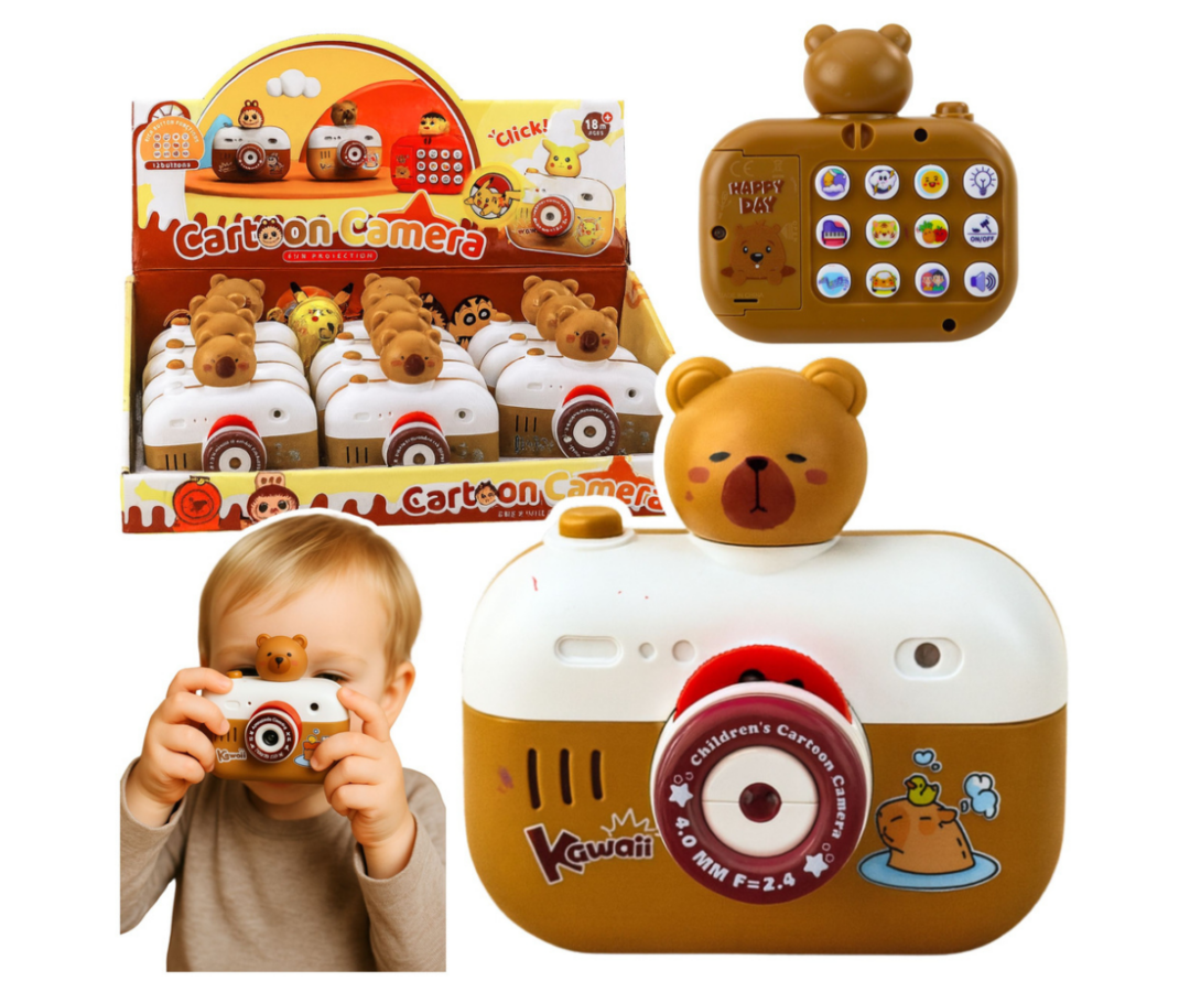 Interaktiivne kapibaara kaamera projektori - heli ja paelaga