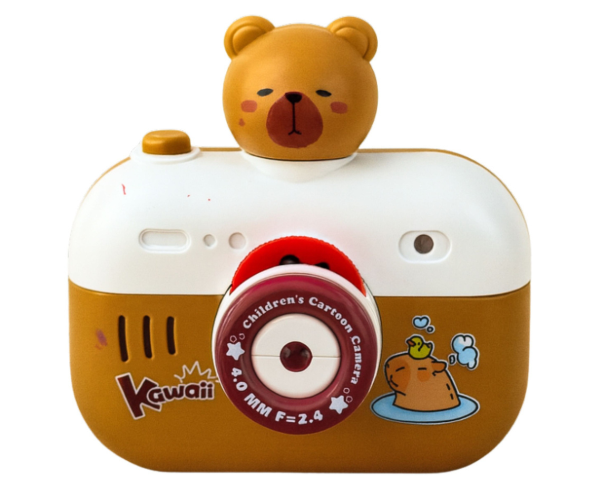 Kapibaara kujuline mängukaamera ingliskeelsete helidega