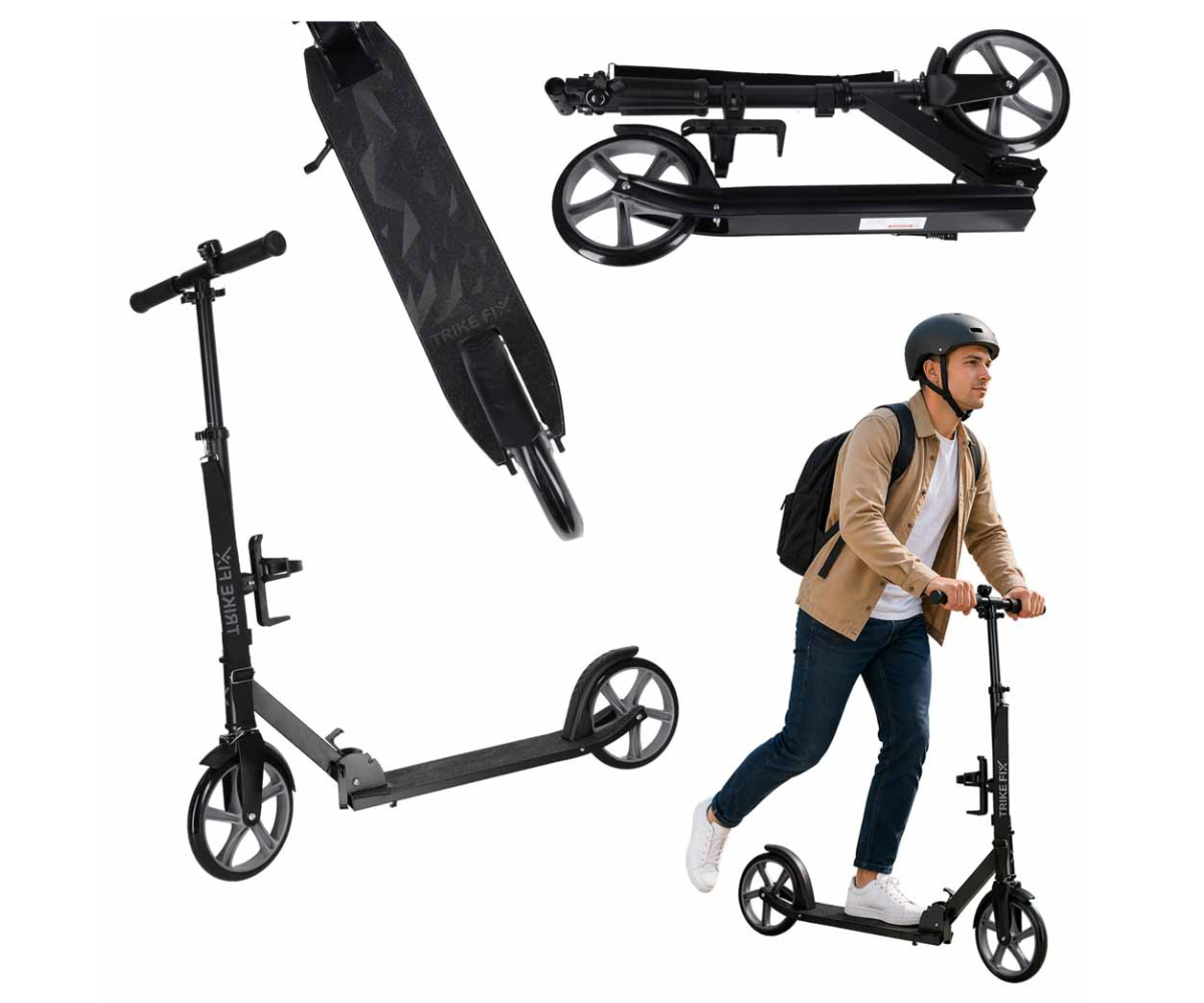 kompaktne kokkupandav tõukeratas mugavaks transportimiseks