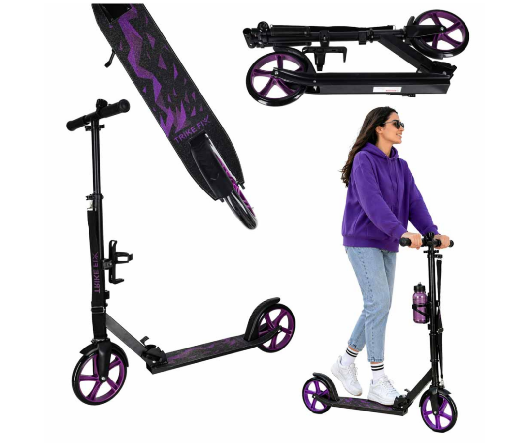 linnatõukeratas jalapiduriga turvaliseks pidurdamiseks