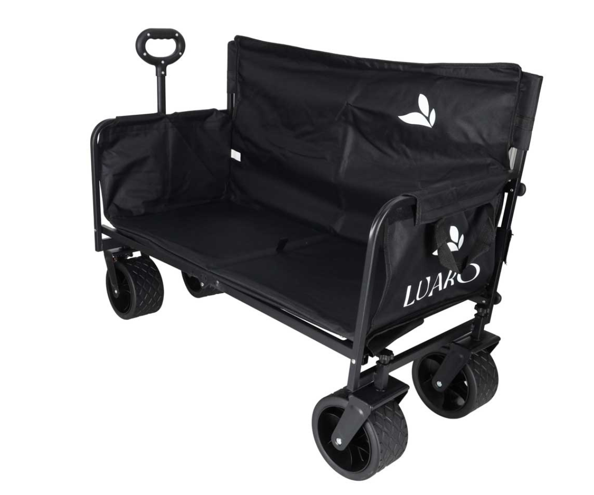 Praktiline reisikäru istumisvõimalusega