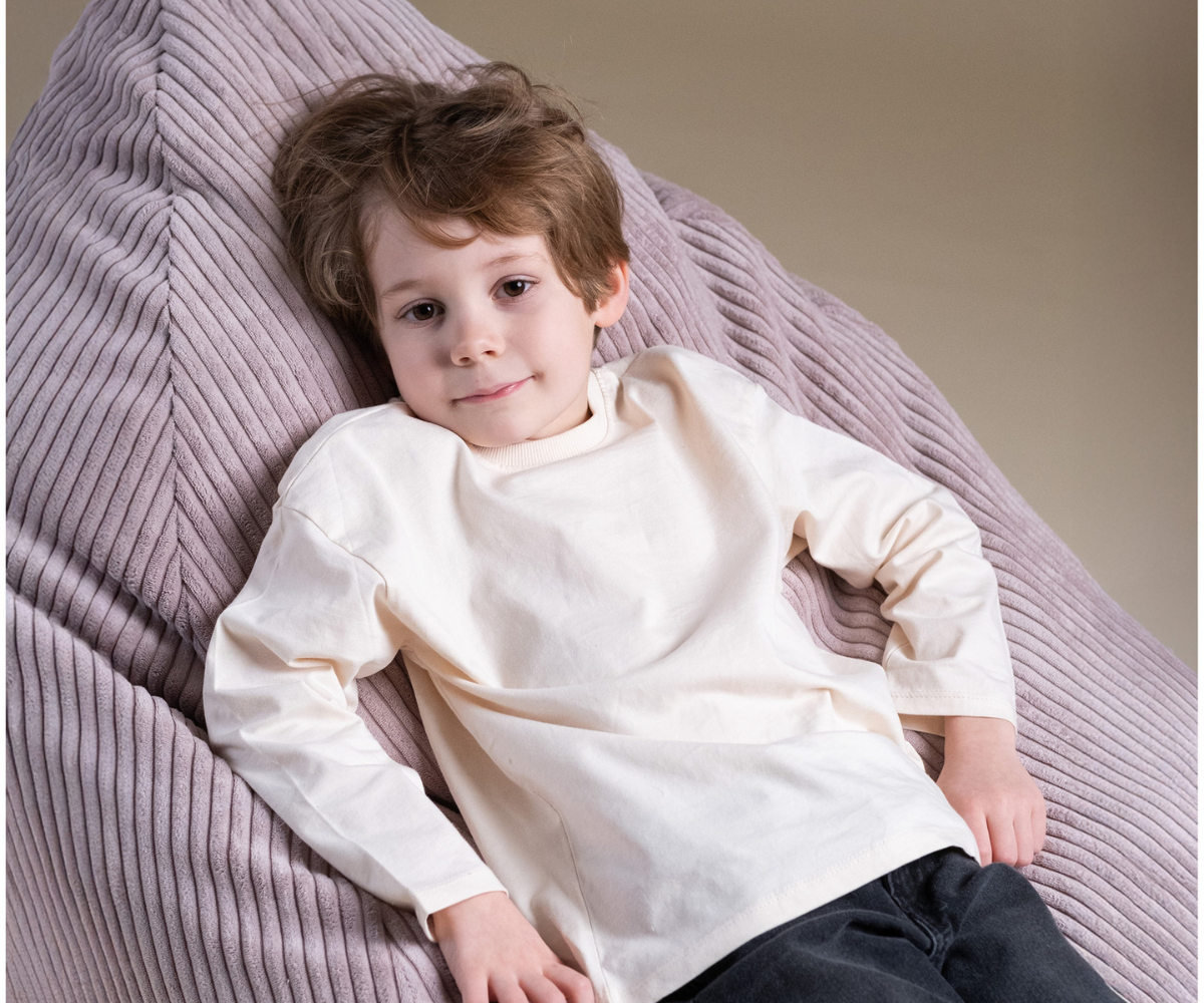 Laste kott-tool S 85x80x75cm Drop Plush Nest - õrnroosa