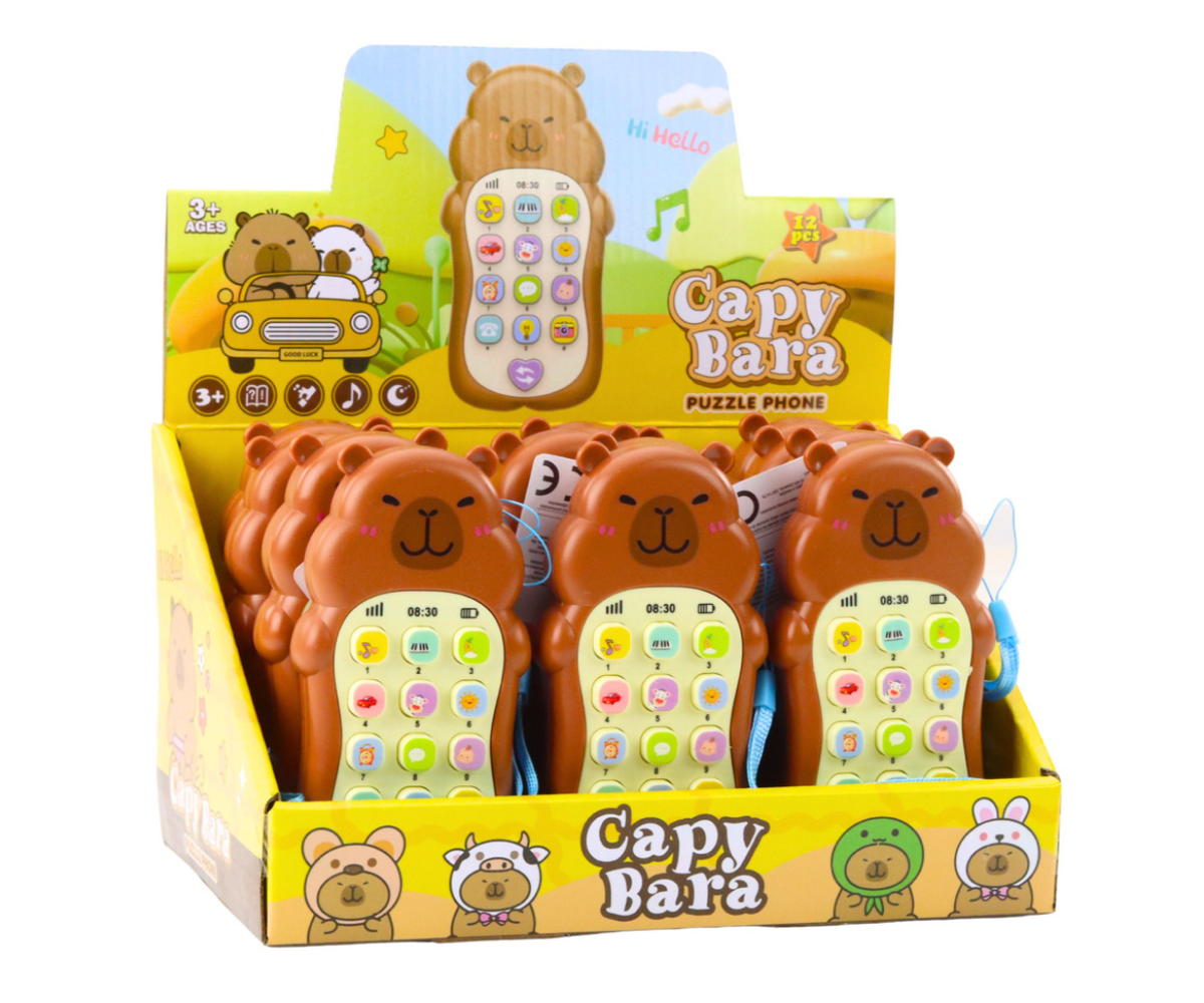 Kapibara mängutelefon lastele helide ja tuledega