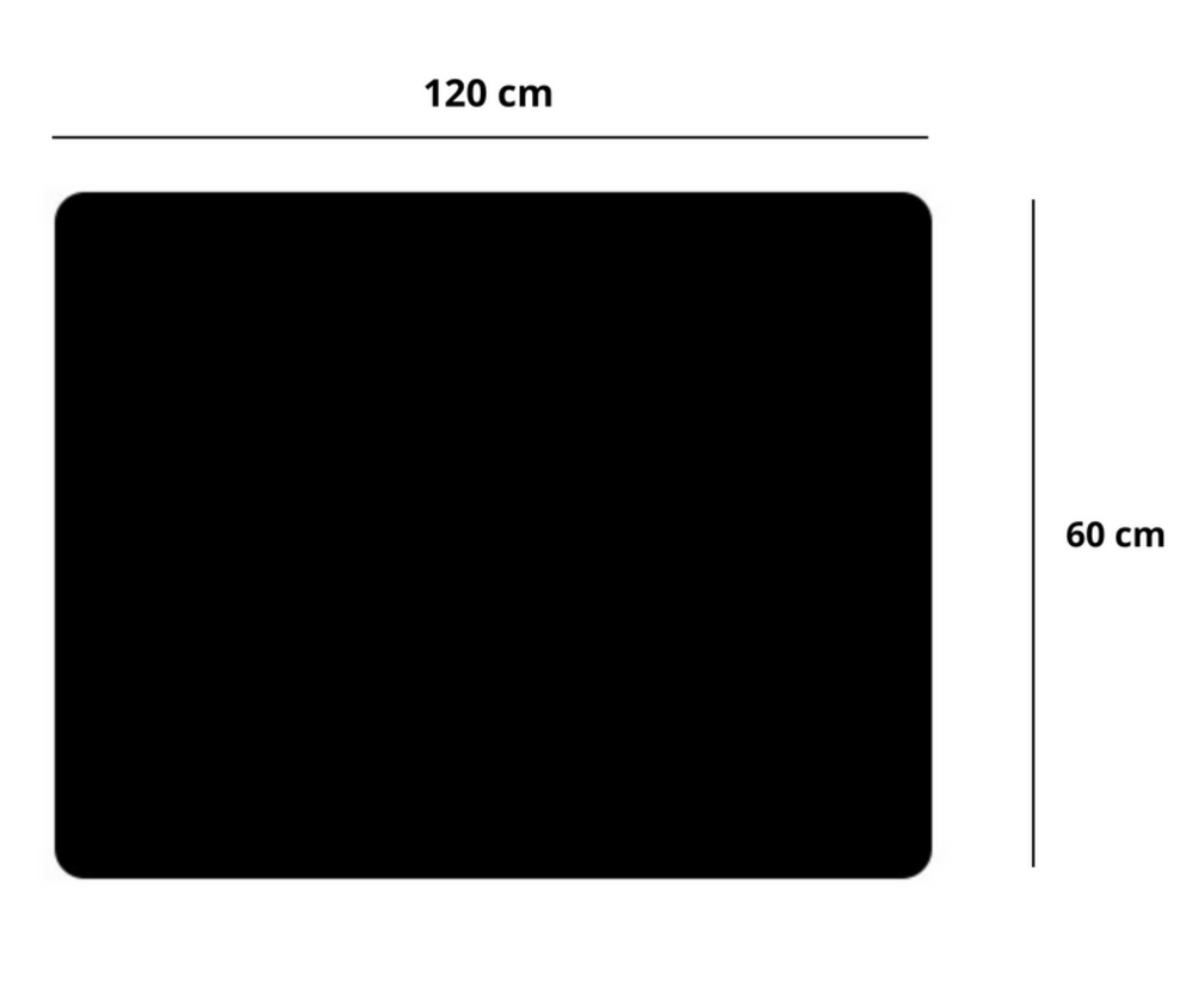 Suur lauamatt hiirele ja klaviatuurile 120x60 cm must