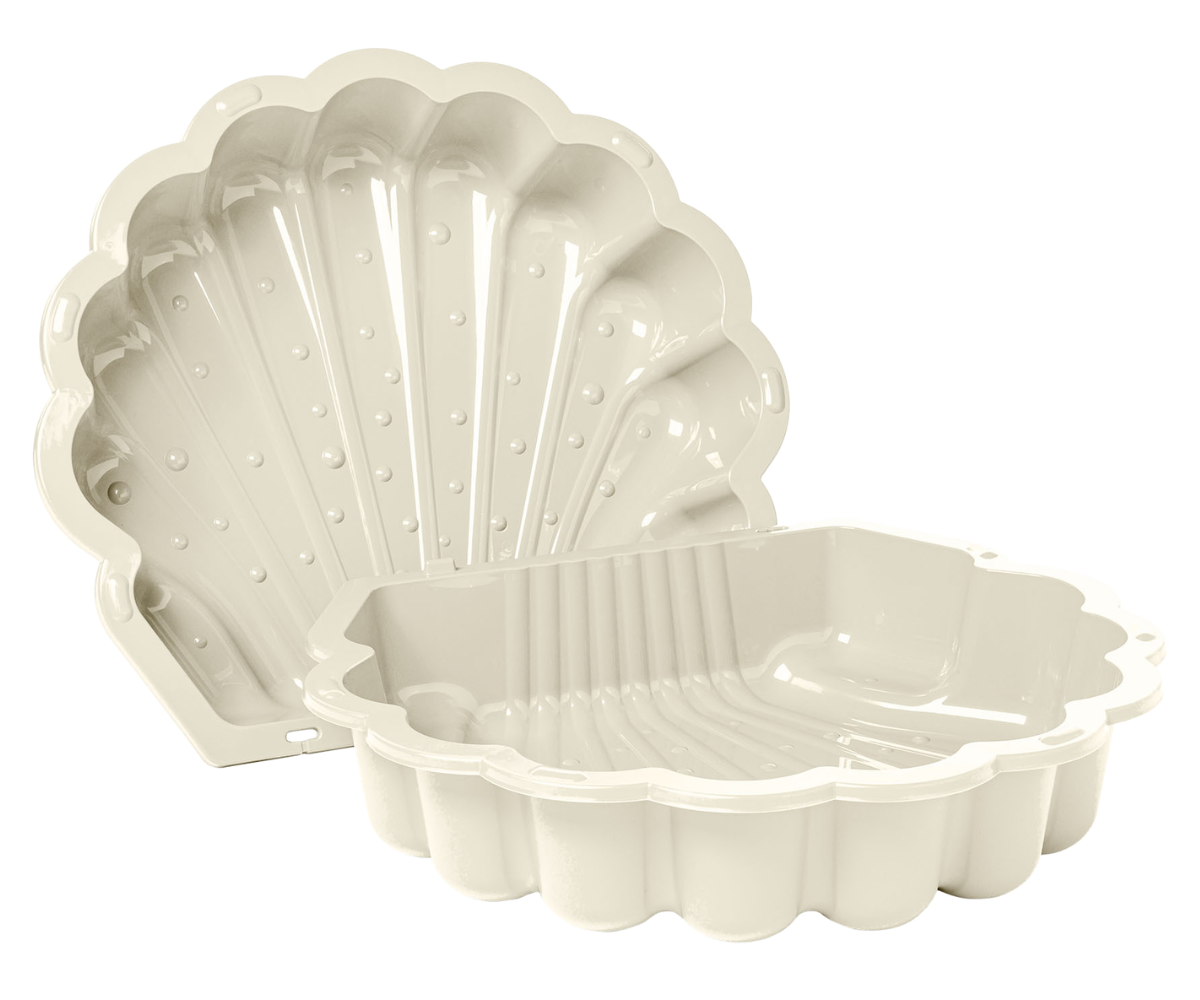 Kahepoolne plastikust liivakast pastelne valge lastele