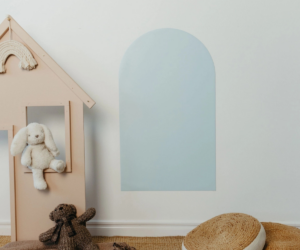 Magnetiline seinatahvel lastele kaarjas helesinine