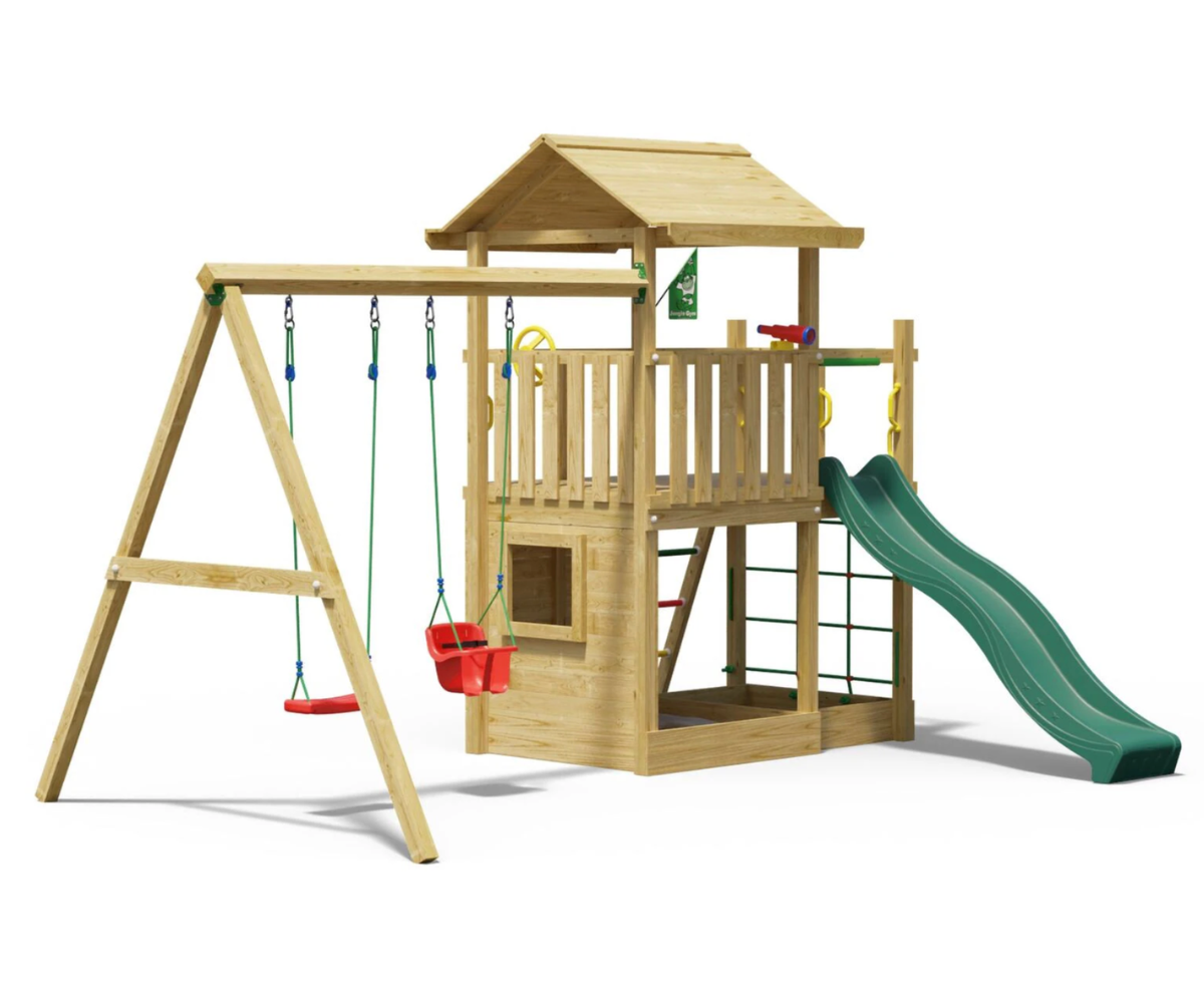 Jungle Gym mänguväljak teleskoobi ja roolirattaga