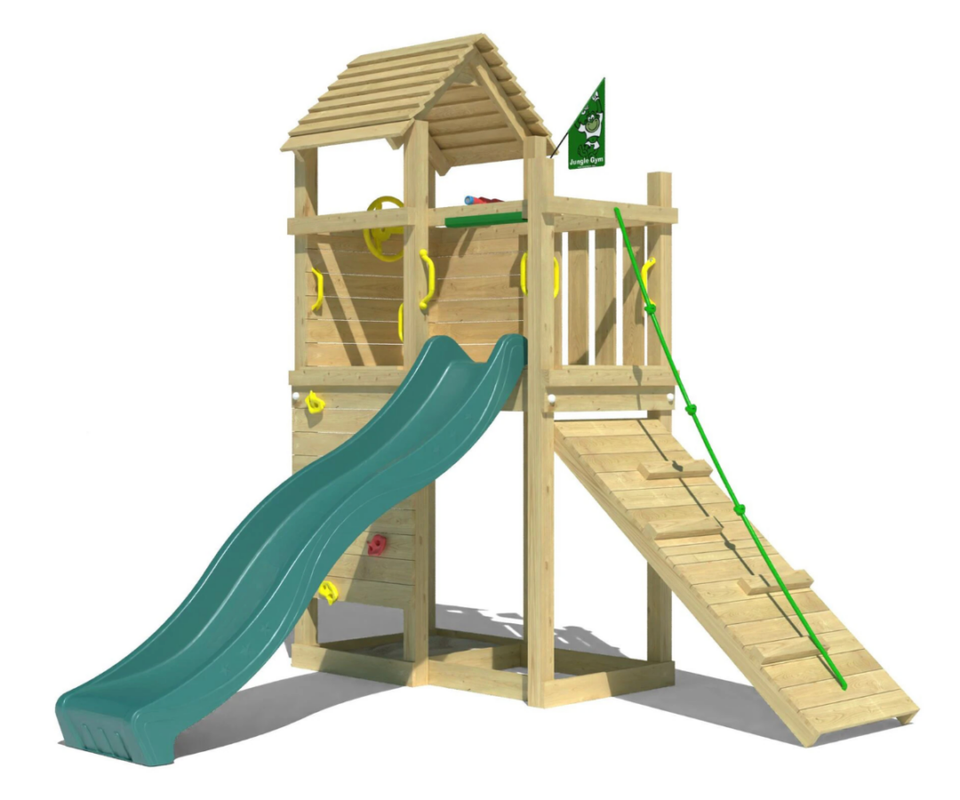 Kompaktne mänguväljak lastele liulaskmiseks ja avastamiseks