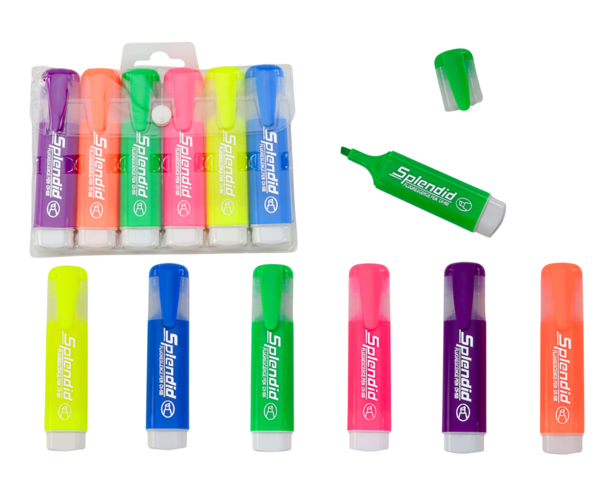 6 tk markerpliiatsid pastelsetes värvides mugava kujuga