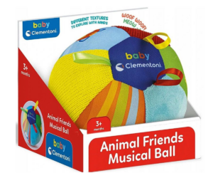 Arendav pehme pall beebile helide ja värviliste detailidega