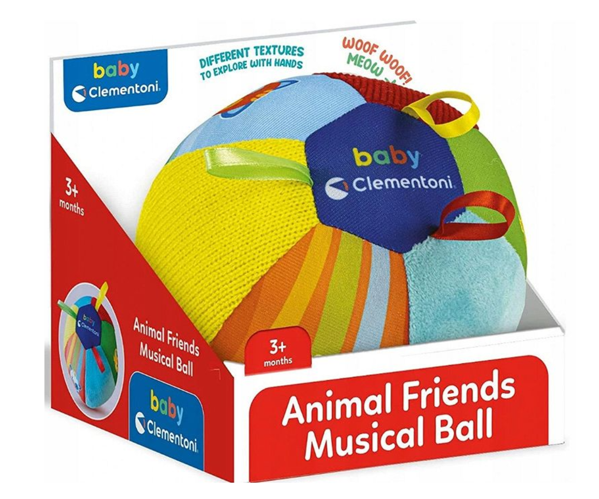 Arendav pehme pall beebile helide ja värviliste detailidega