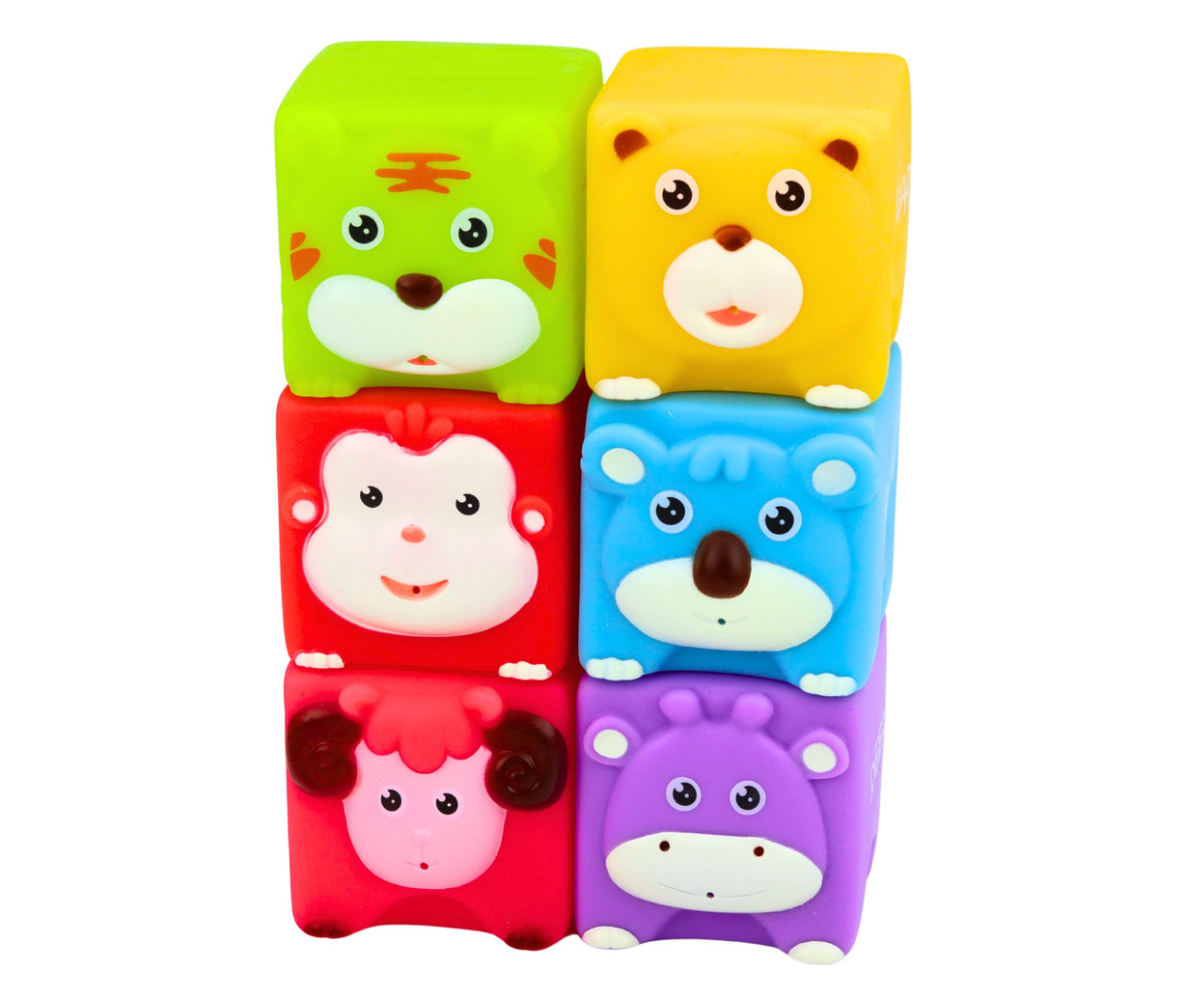 Pehmed klotsid loomadega vannimänguks ja koduseks mänguks