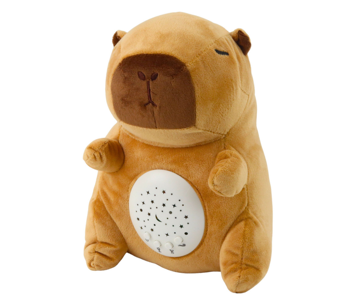 Kapibaara kaisukas valgusprojektsiooni ja muusikaga