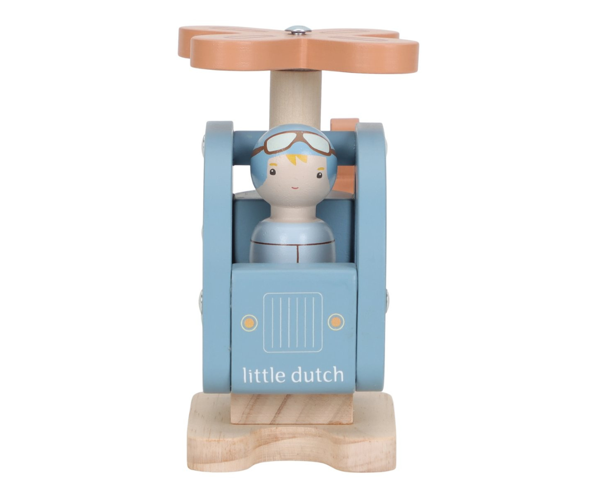 Little Dutch helikopter puidust vastupidav mänguasi
