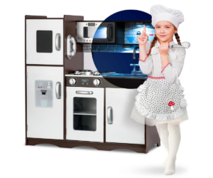 Vastupidav puidust mänguköök tüdrukule või poisile