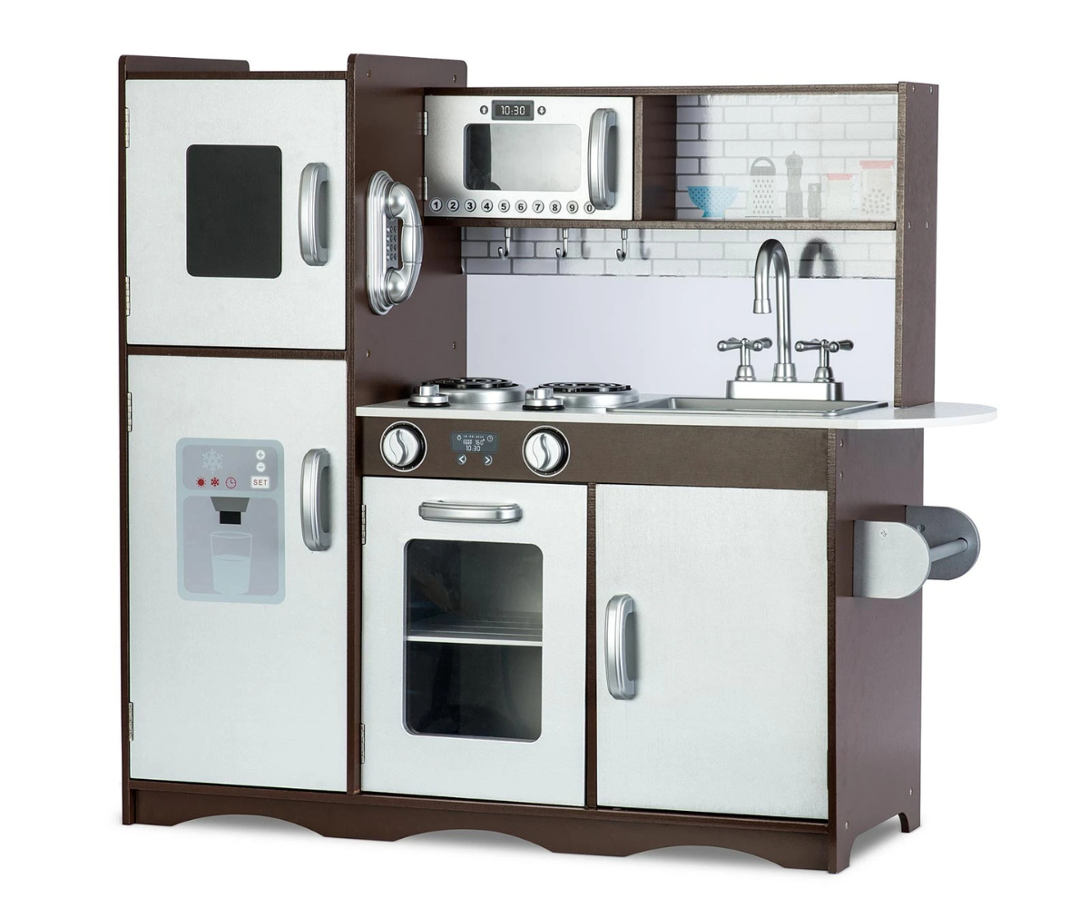 Puidust laste köök loovaks rollimänguks ja kokkamänguks