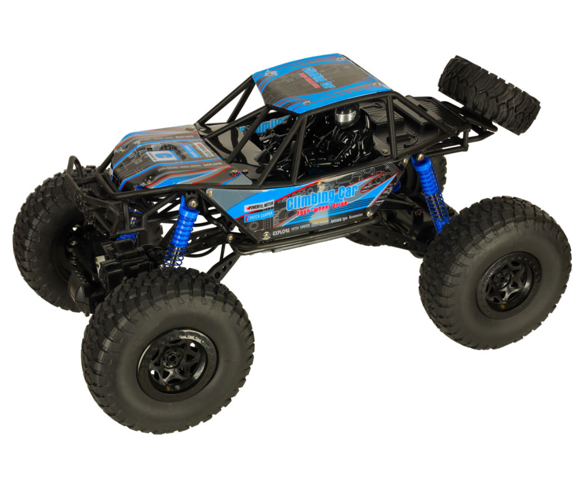 RC maastikuauto sinine vastupidava konstruktsiooniga