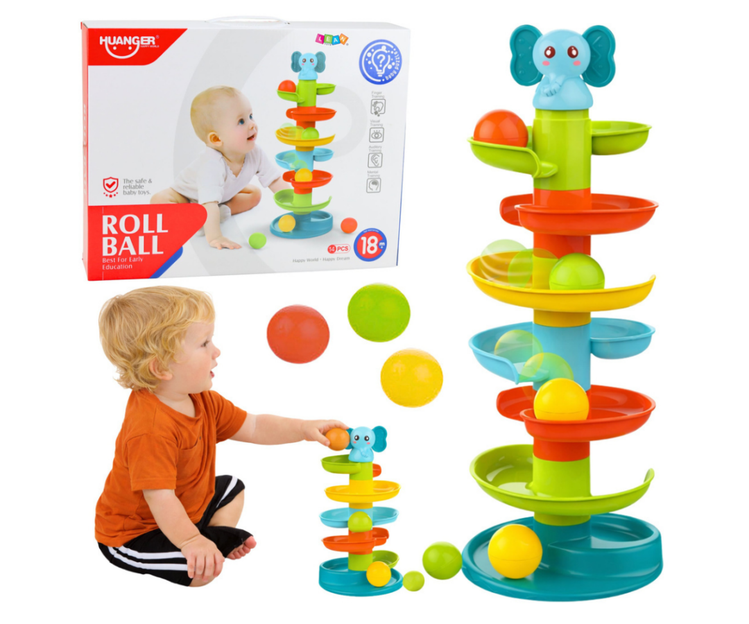 Värviline sensoorne pallirada mänguasi lapsele