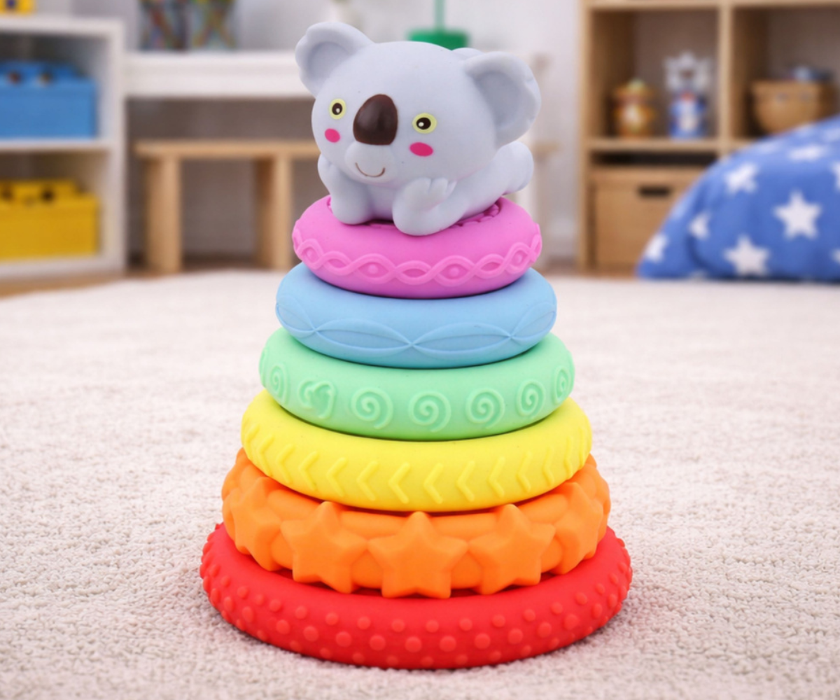 Pastelne sensoorne püramiid erinevate tekstuuridega