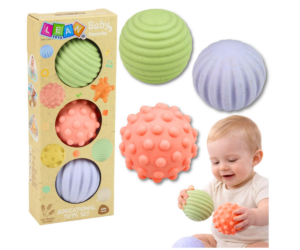 Väikesed sensoorsed pallid beebile igapäevaseks mänguks