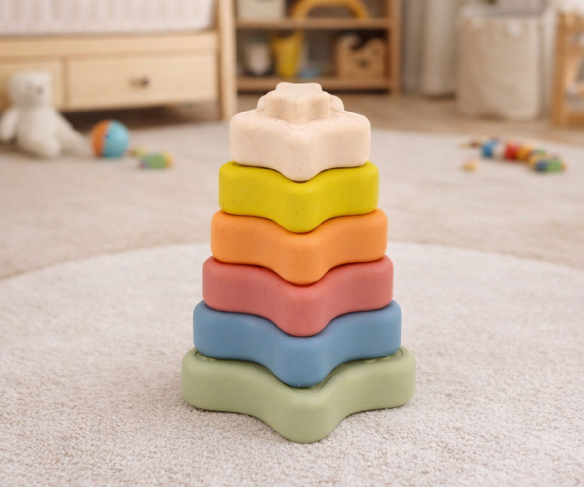 Pehme sensoorne püramiid lapsele suuruste õppimiseks