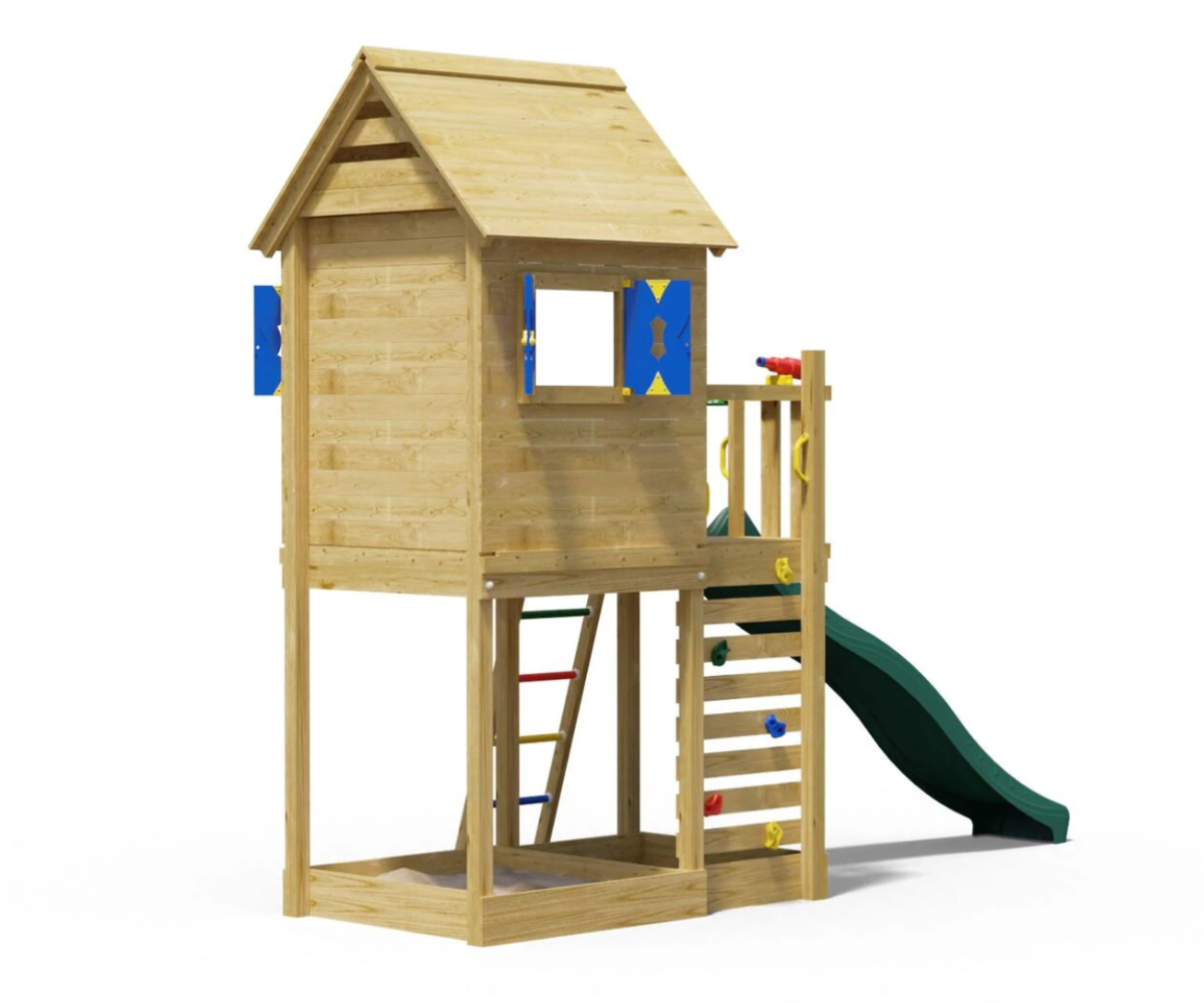 Jungle Gym mängumaja teleskoobi ja roolirattaga